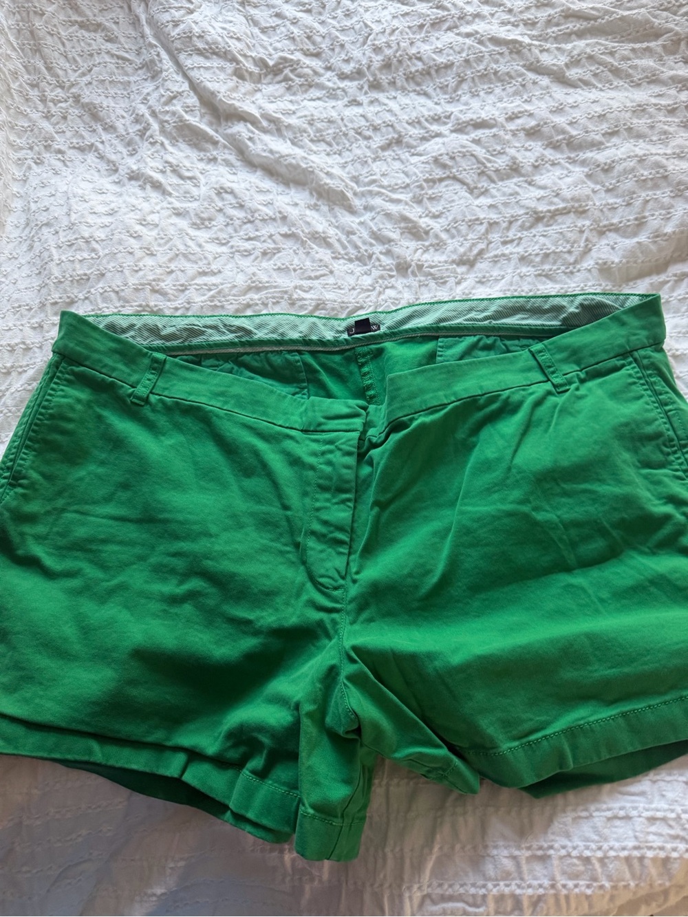 J. Crew Bright Green Cotton Bermuda Shorts